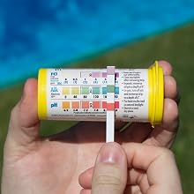pool test kit,chlorine test,pH pool tester,bromine test strips,maintenance supplies,easy pool test
