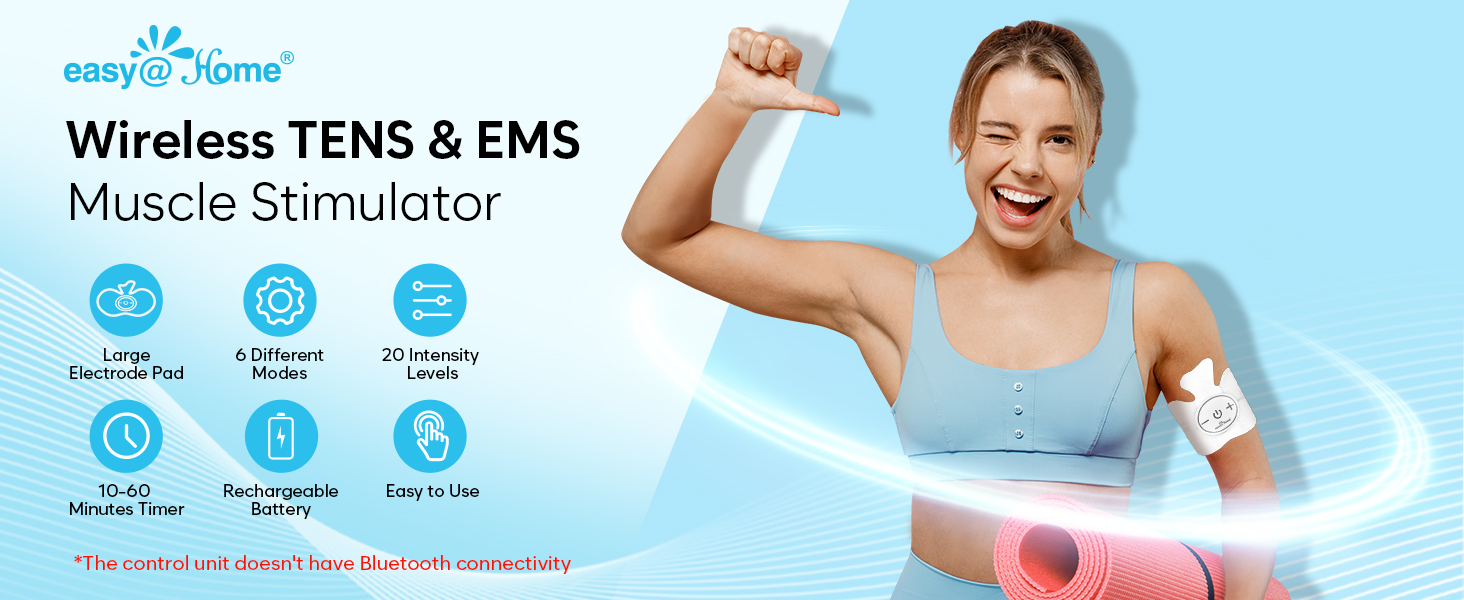 Wireless TENS Unit Pulse Stimulator Massager