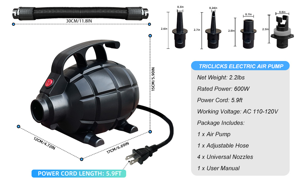 Air Pump for Inflatable Tumble Track