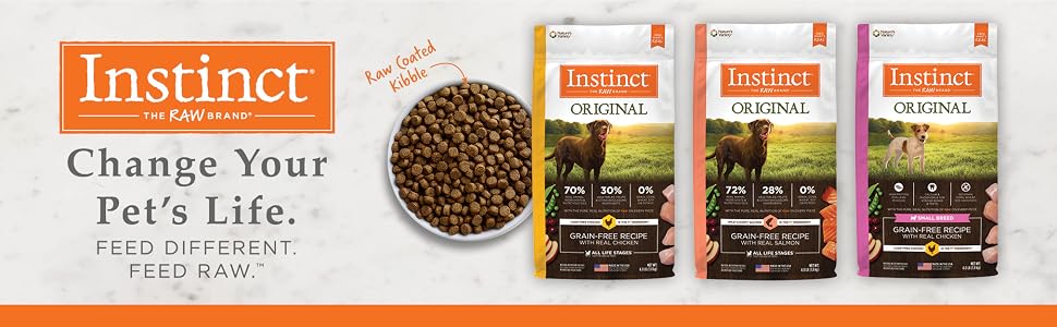 instinct, instinct raw food, instinct dog food, high protein kibble, grain-free dog food