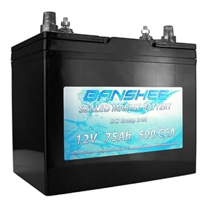 Banshee Deep Cycle Sealed AGM Marine Battery Group 34