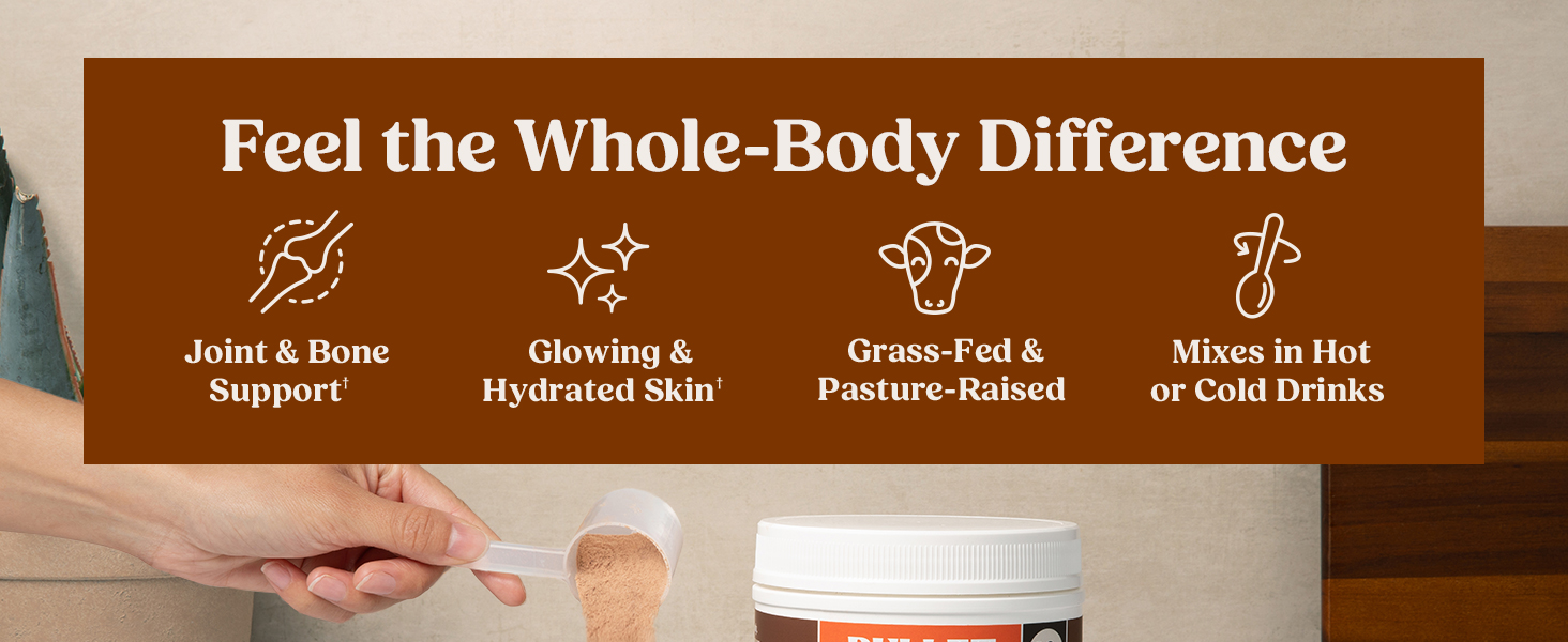 joint bone support, glowing skin, grass-fed