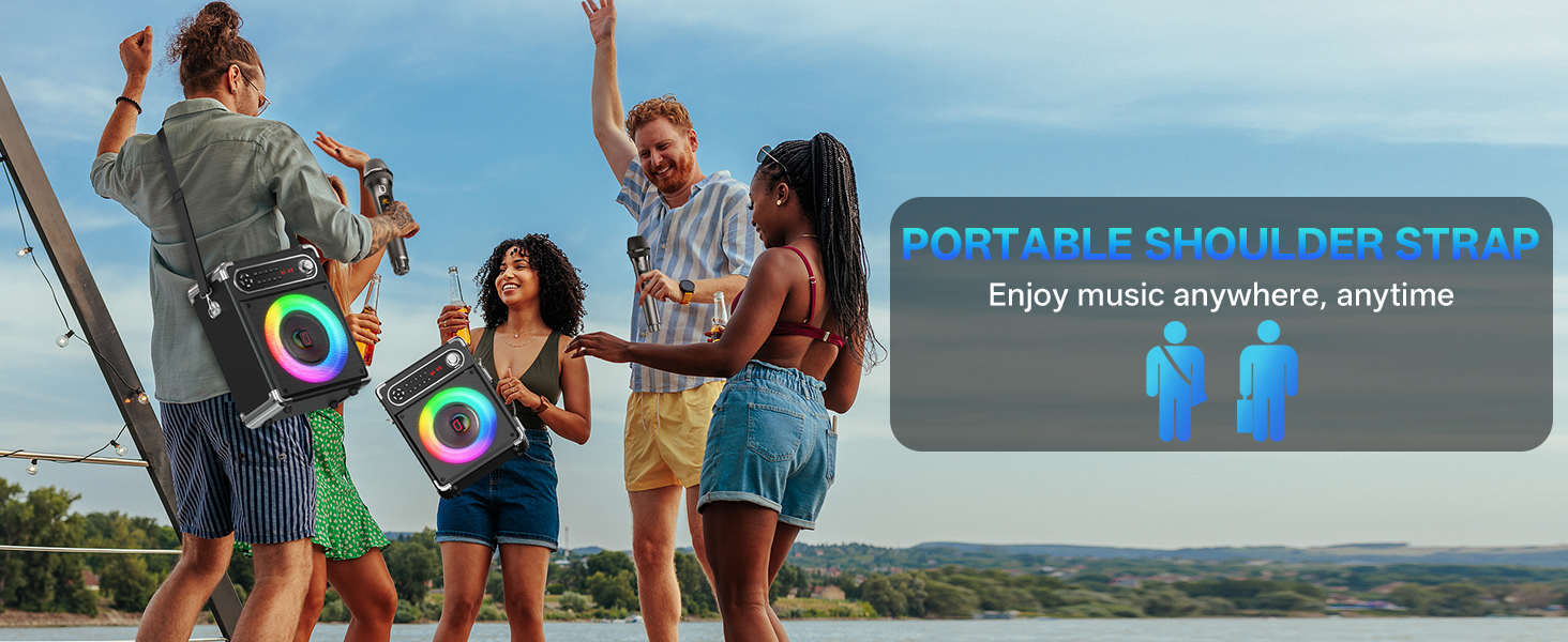 kareokee machine with bluetooth and wireless microphone for adults