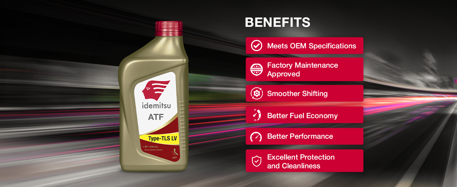 Idemitsu ATF Type TLS-LV (WS) Automatic Transmission Fluid for ToyotaLexusScion (1 Quart)