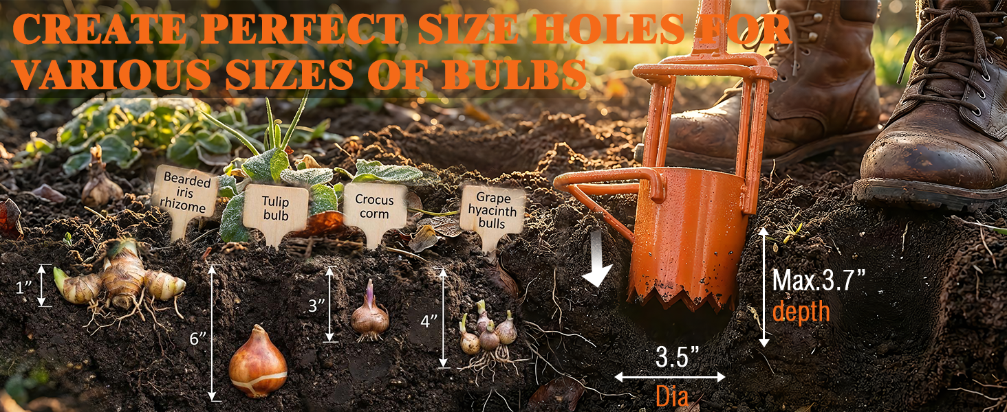 Bulb Planter Weeder Sod Plugger Flower Planter Soil Sampler – All in One