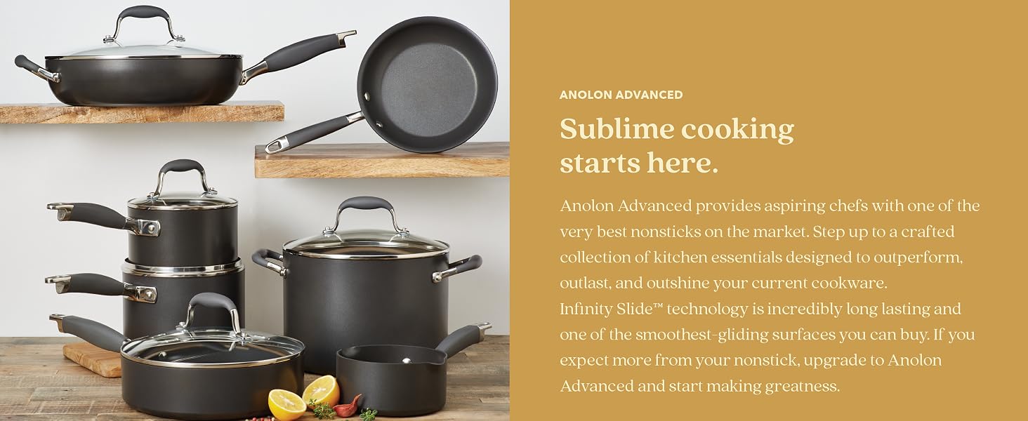 Cookware displayed showing all components of the set.
