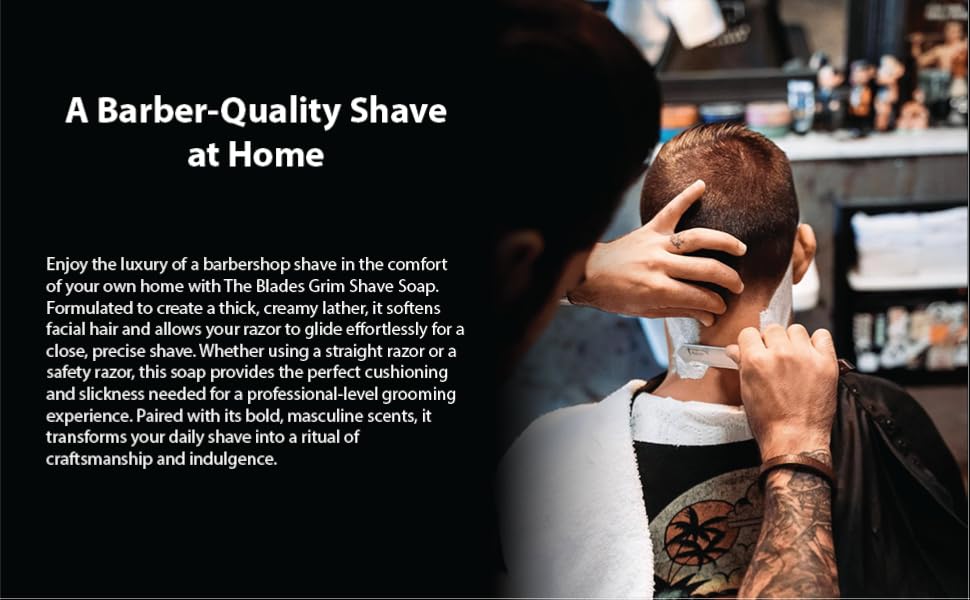 The Blades Grim Shave Soap, Smolder, Grim Blades, Hand Made,