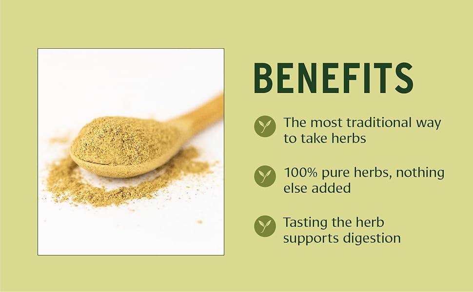 Powders are the most traditional way to take herbs