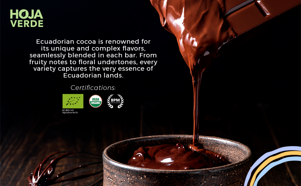 Hoja Verde Dark Chocolate Organic Non GMO Ecuador Cacao Vegan Holiday Gifts