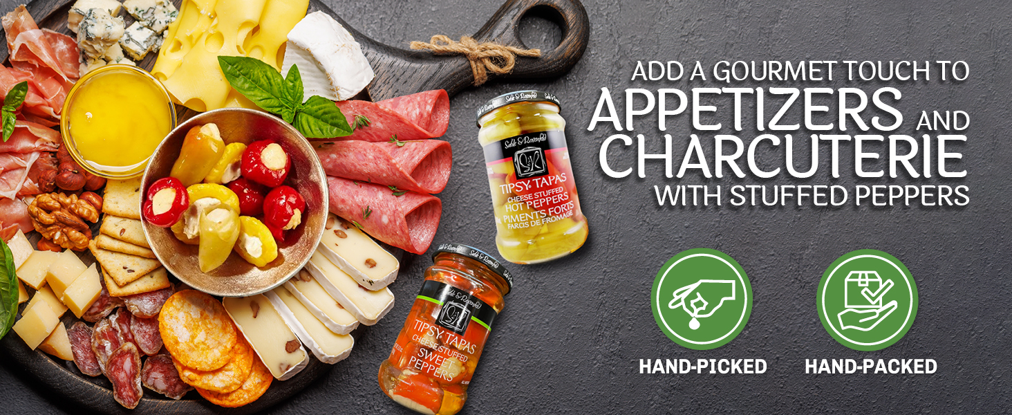 Sable &amp; Rosenfeld Tipsy Tapas Cheese Stuffed Sweet Peppers - Gluten-Free Sweet Peppers Stuffed