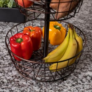 2-Tier Basket, Wire Basket, Fruit Basket, Kitchen Organizer, Counter Basket, Wire