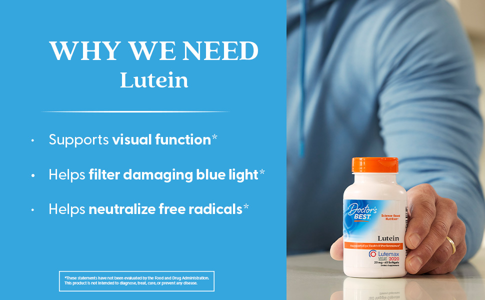 Lutein, Doctors Best, vitamins