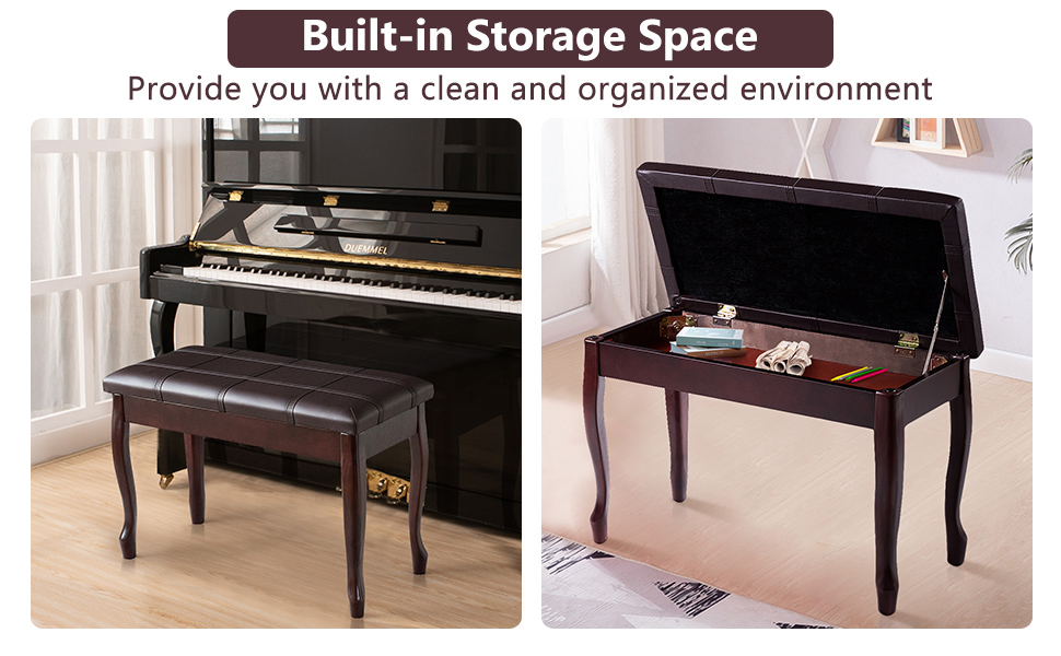Music Storage, Comfortable Double Duet Seat
