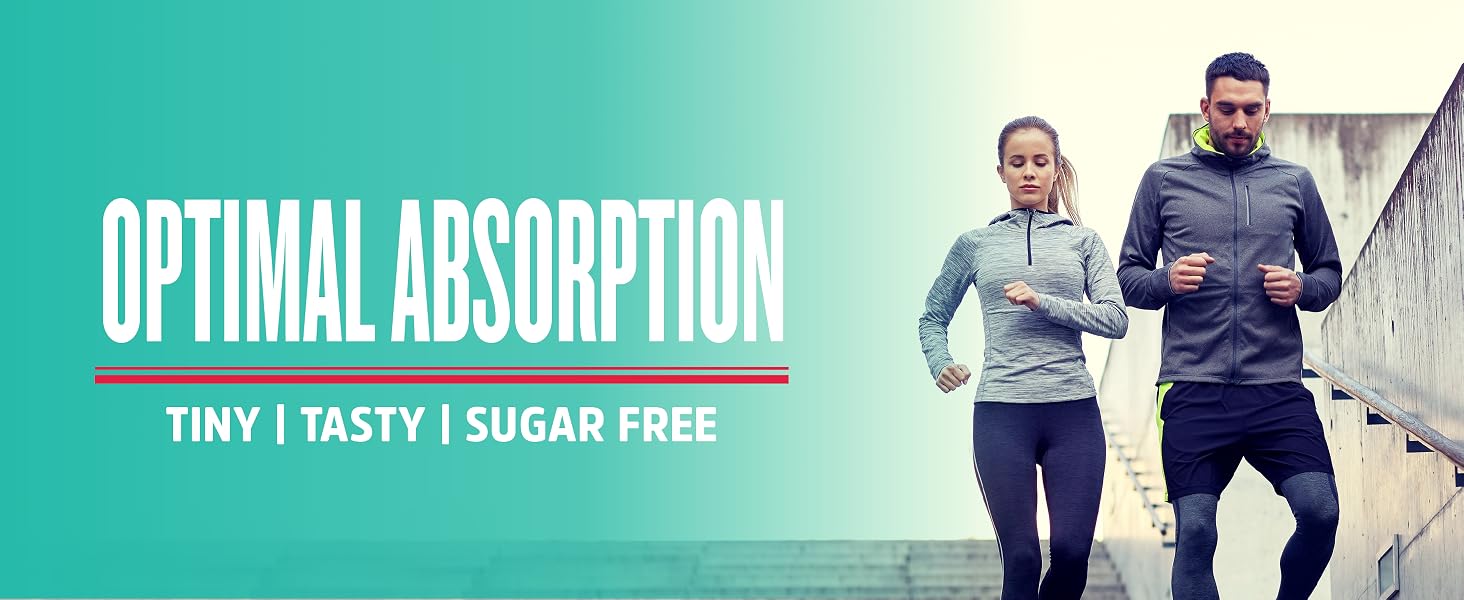man and woman exercising outdoors - zhou methyl b12 optimal absorption - tiny, tasty and sugar free