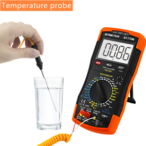 Not only a multimeter, but also a thermometer to test temperature from -4~1832℉(-20~1000℃)