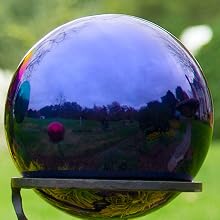 Gazing ball, yard decoration, yard art, glass yard ball, glass ball, stainless steel ball