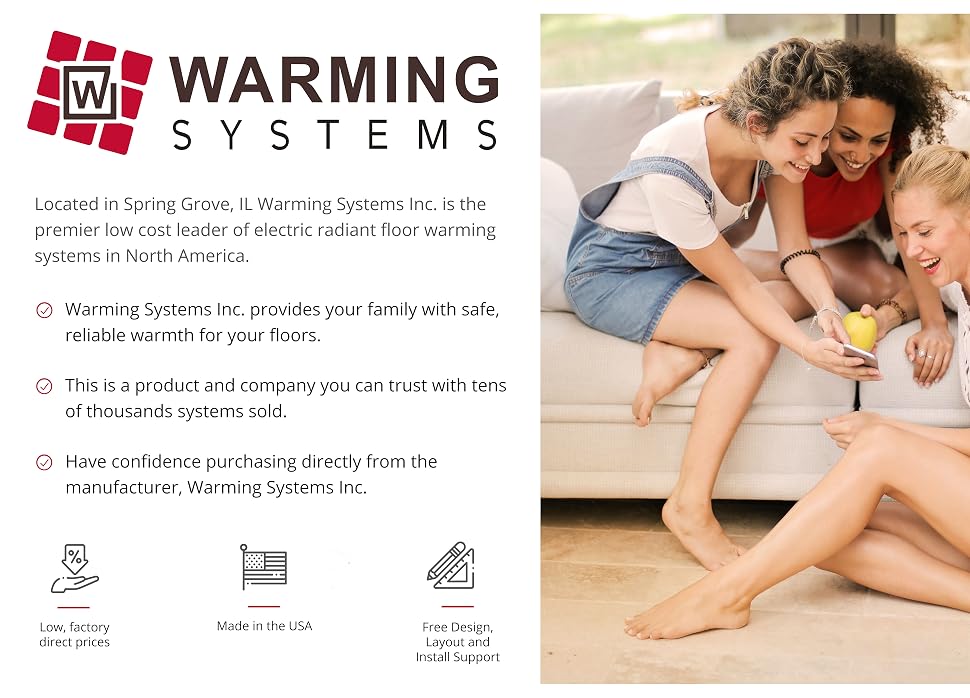 floor heating heated heat mat radiant electric system tile heater thermostat under for kit bathroom