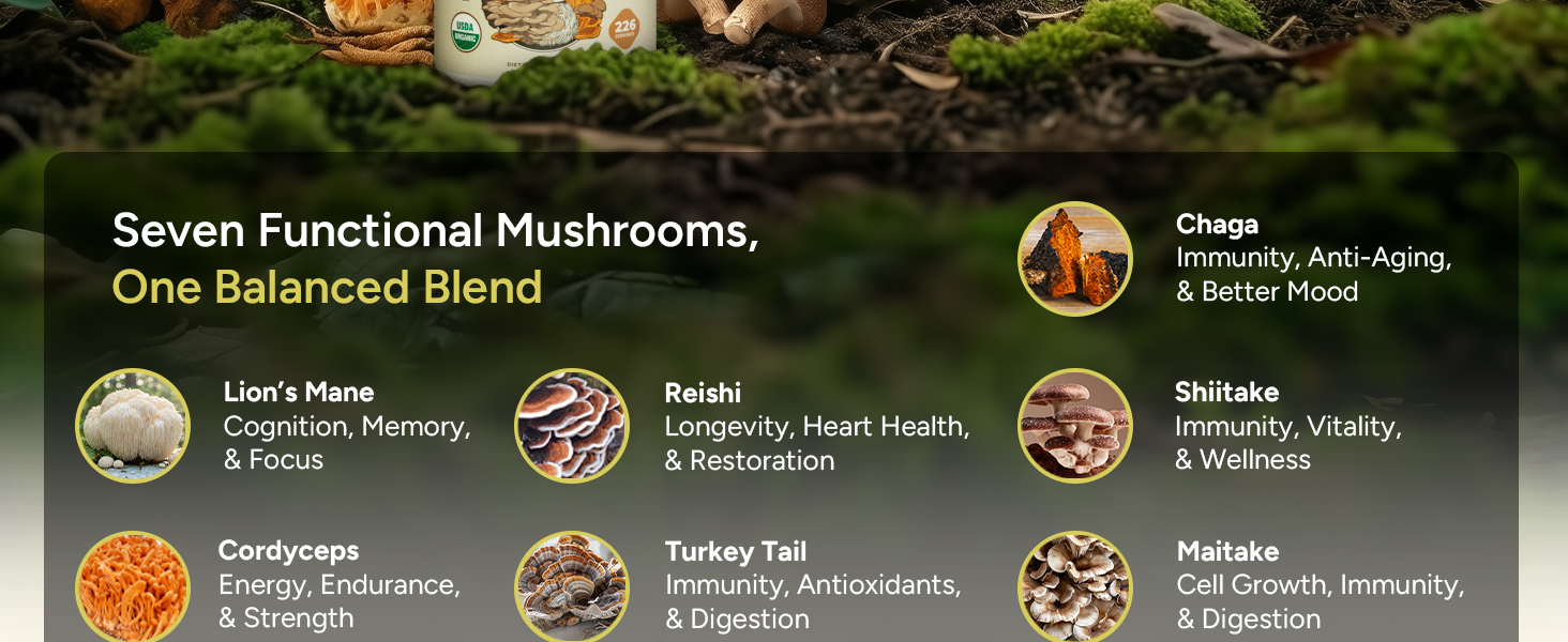 sacred 7 mushroom powder capsules