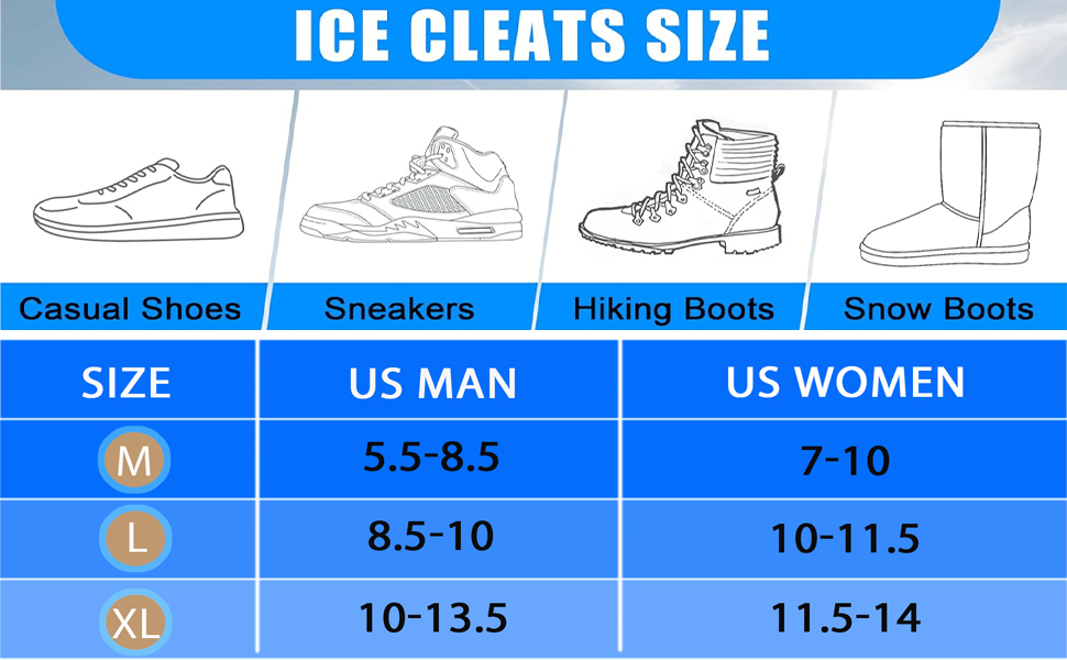 Ice Cleats for Shoes and Boots
