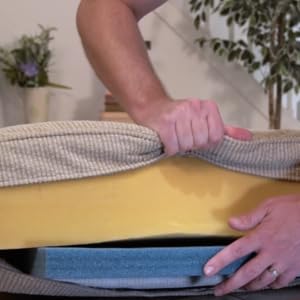 Insert the foam in the bottom of the cushion