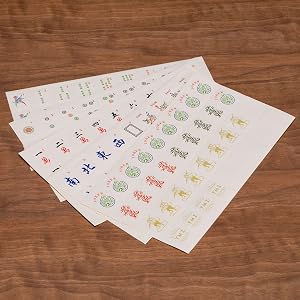 Set of 180 American Mahjong Tile Decal Stickers