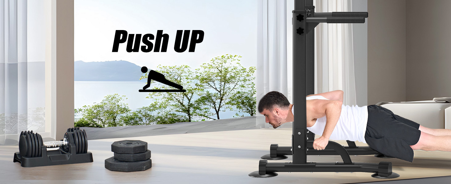 pullup dip station indoor free standing multi-function dip stand for home gym