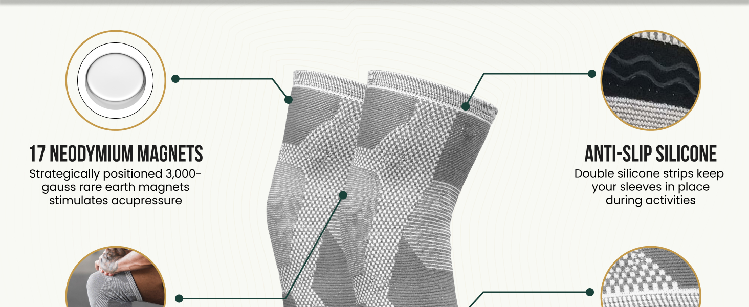 knee sleeves for men knee pain magnetic knee magnetic therapy knee compression sleeve