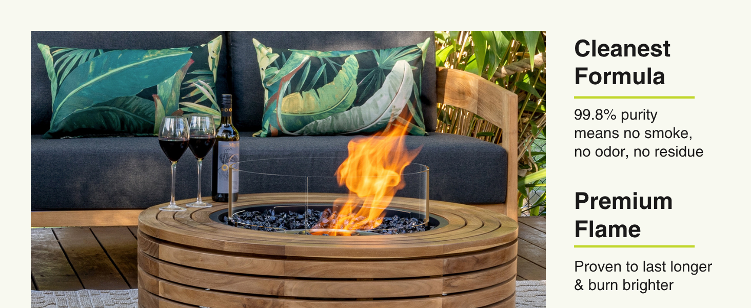 e-NRG bioethanol fuel for fire