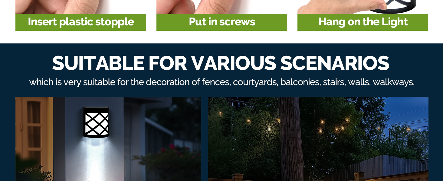 solar fence lights