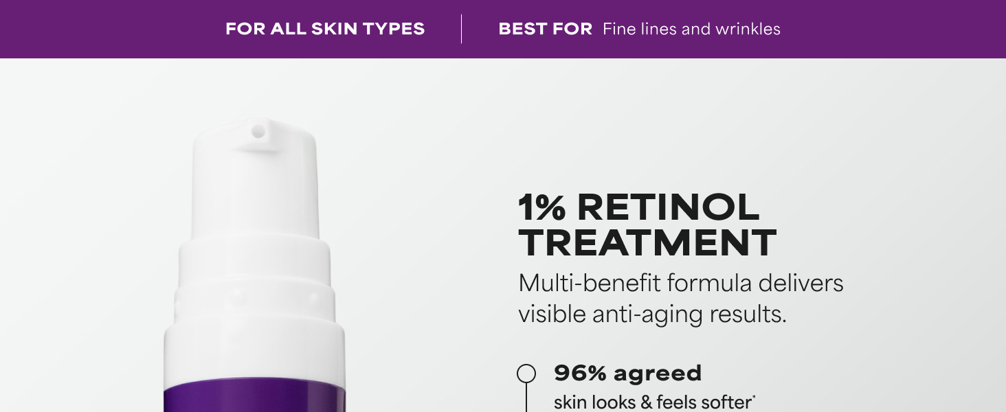 1% retinol treatment travel size paulas choice face serum skin care anti aging fine lines wrinkles