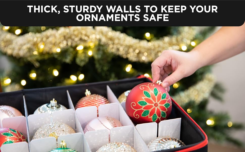 Thick sturdy design to keep your ornaments safe and stored