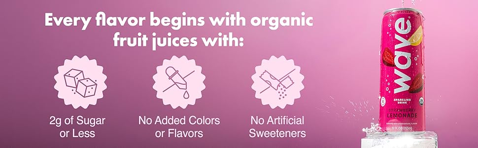 Every flavor begins with organic fruit juices...