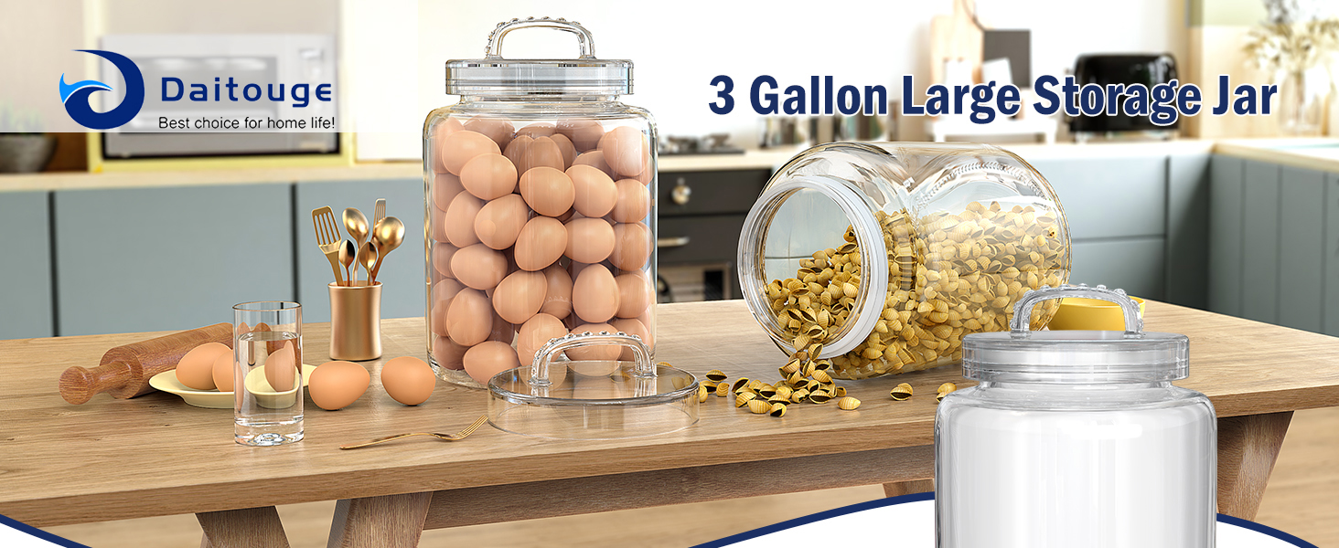 large glass jar with lid