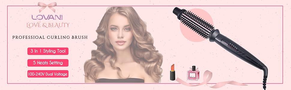 ionic hair brush curling wand travel curling iron