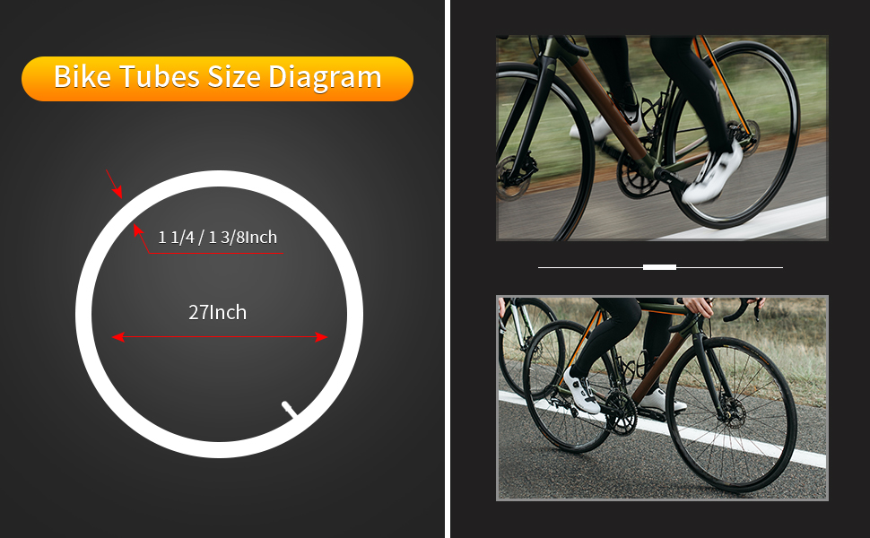 27x1 1/4-1 3/8 AV32MM Bike Tubes