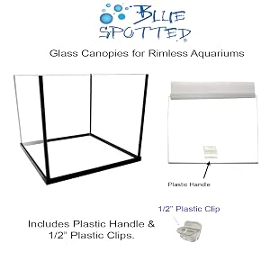Blue Spotted Glass Canopy for Rimless Aquariums