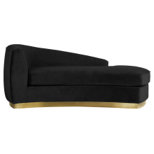 Meridian furniture, julian, living, room, modern, velvet, collection, geometric, diner, room, gold
