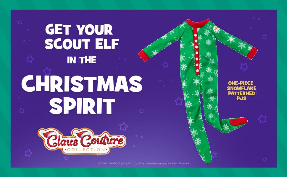 green onesie pjs for scout elf