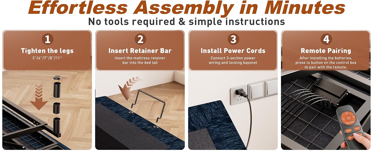 King Adjustable bed frame