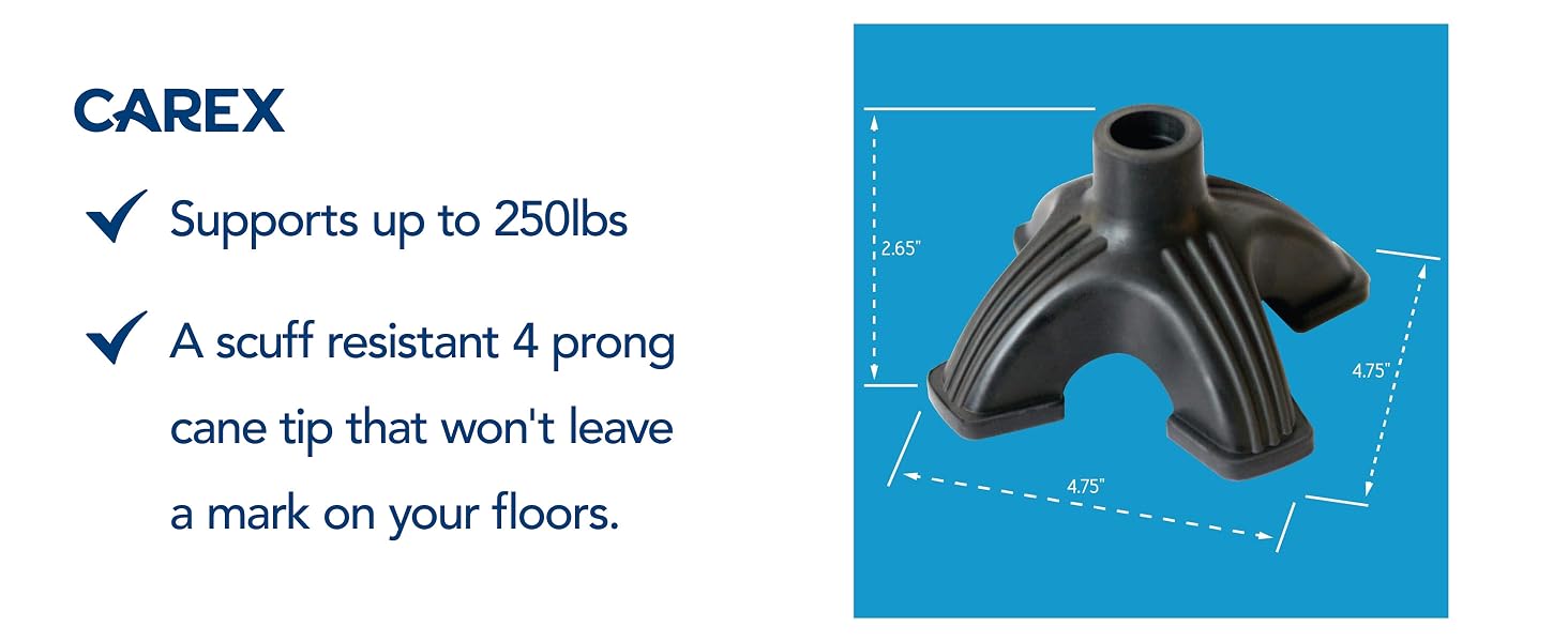 Four Pronged Cane Tip