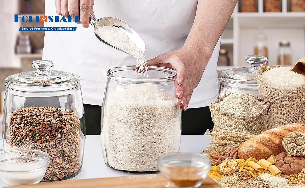 Glass Food Storage Canister jar