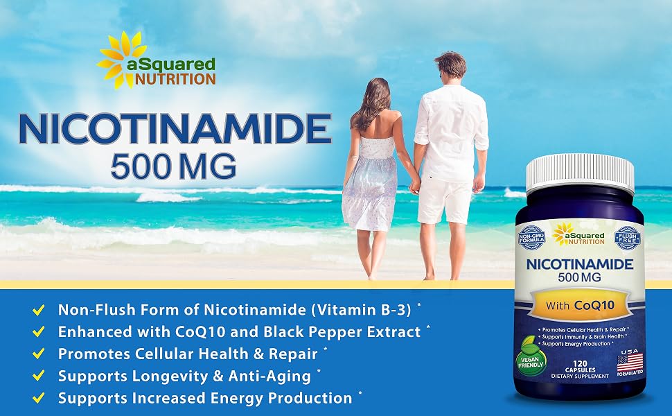 Nicotinamide NAD NAD+ CoQ10 1000mg 500mg 250 mg mcg 300 150 200 capsules tablets pills soft gels