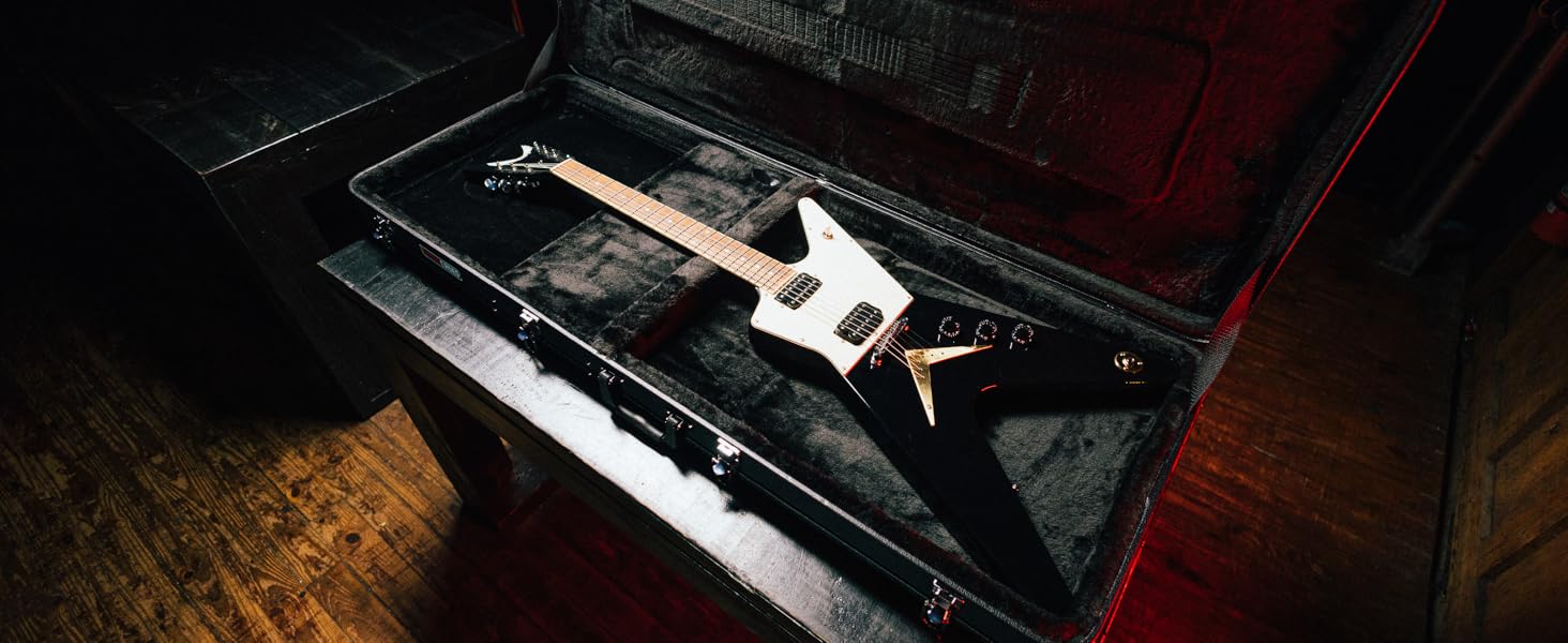 Various Styles of Fitments Available, an Extreme Shaped Guitar Shown Inside a GWE Traditional Case