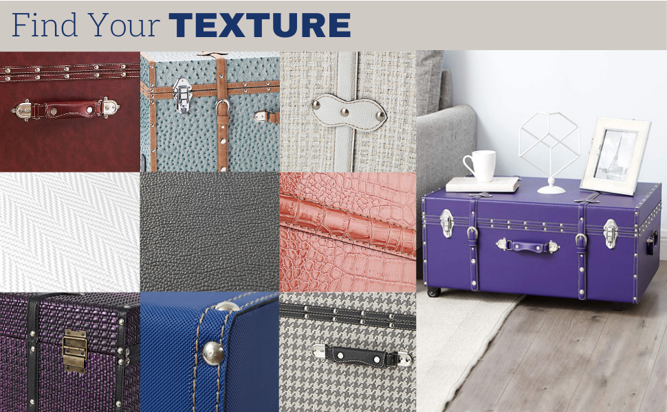 Black and White Textured Trunk Houndstooth Woven Leather Herringbone