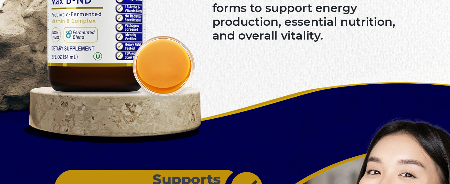 complex drops vitamin B12 B6 liver energy brain immune adrenal men women kids support vitality