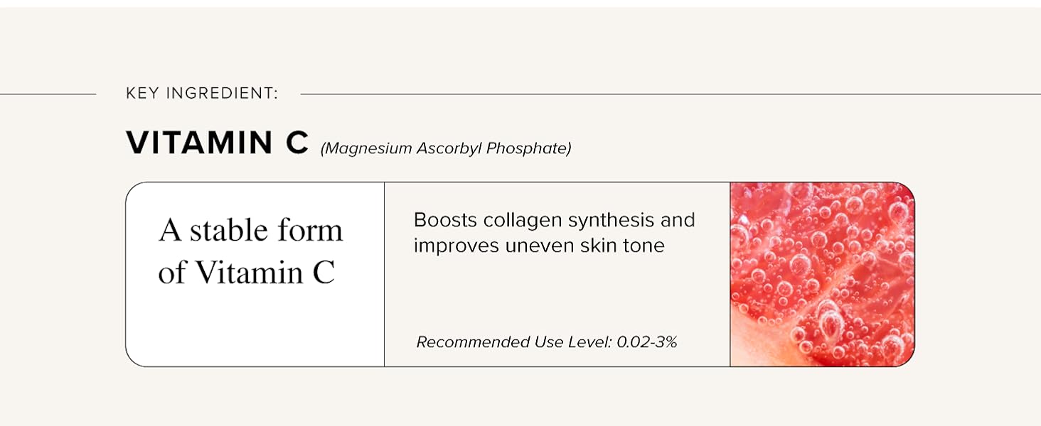 Vitamin C helps with hyperpigmentation and complexion