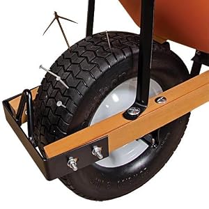 Leonard Wheelbarrow Wheel with Flat-Free Tire image of various sharp objects penetrating solid tire