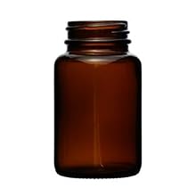 Amber glass jar