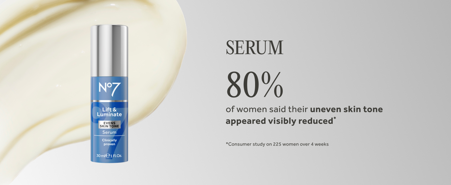 No7 Lift and Luminate Triple Action Face Serum Vitamin C, Pro Retinol, Hyaluronic Acid