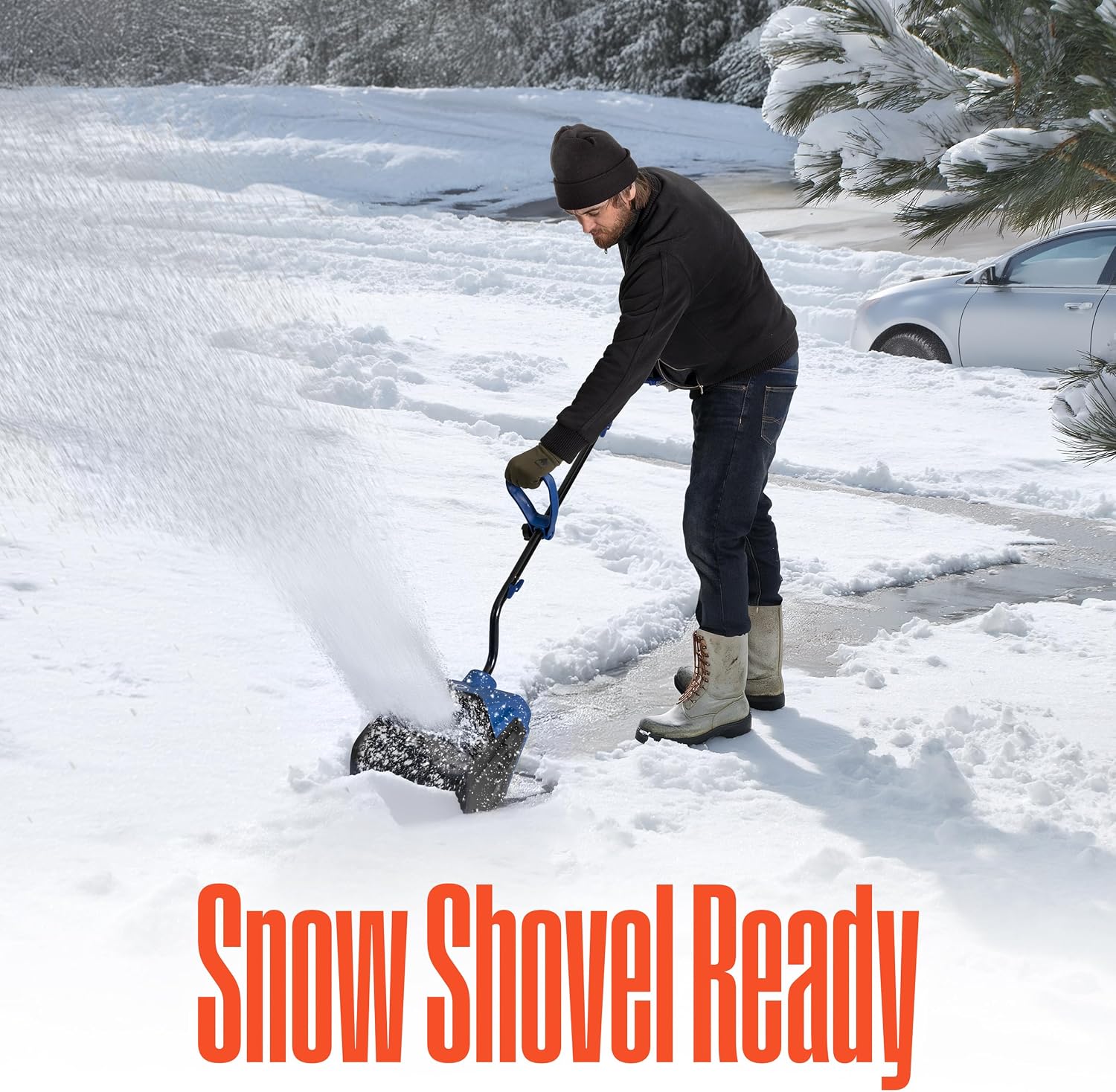 Westinghouse WSnow11S 24V Cordless Snow Shovel 11 Inch Kit, 24V 4Ah Battery, Fast Charger, Electric Snow Shovel with 20ft Throwing Distance, Plows 75lbs/min, Compatible with Snow Joe Batteries